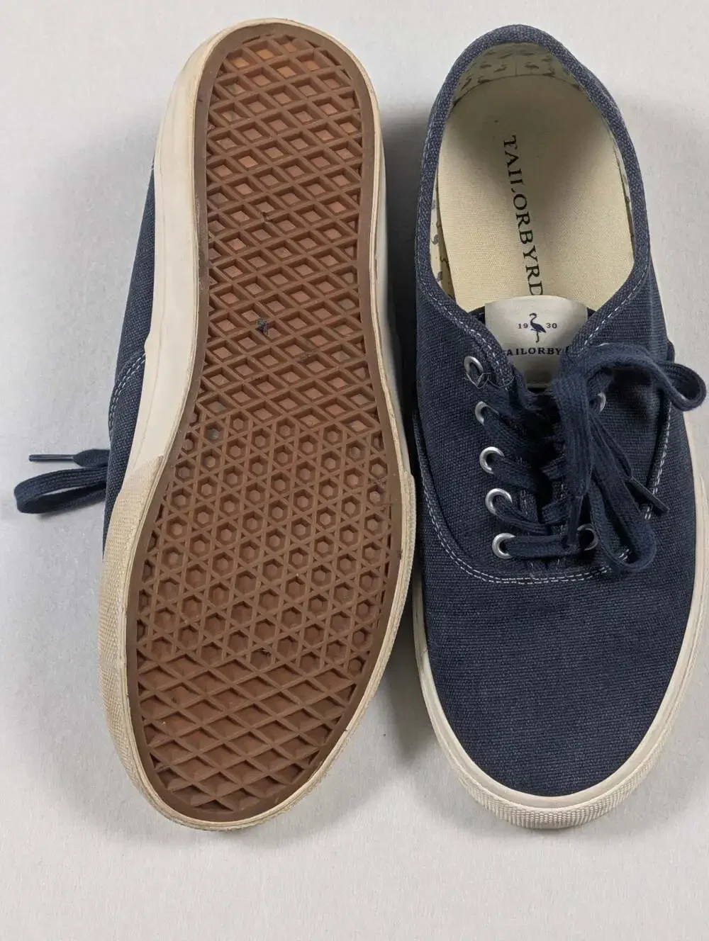 Tailorbyrd Luke Men's Navy Canvas Lace-Up Sneakers men's 10 .5